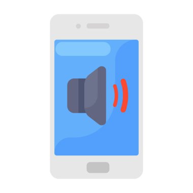 Mobil hacmin simge tasarımı, mobil hoparlör kavramı  