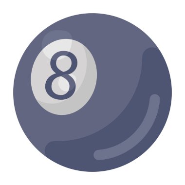 Bilardo topu ikonu tasarımı, bilardo topu konsepti tarzı 