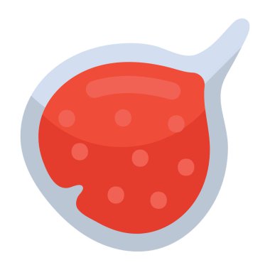 Kesilmiş incir meyvesinin moda simge tasarımı, düzenlenebilir vektör 