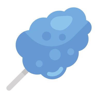 Pamuk helva ikonu tasarımı, pamuk helva vektörü 