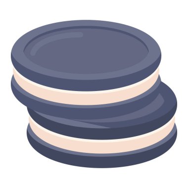 Bisküvi simge biçimi, fırın ögesi vektörü 