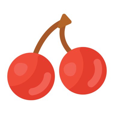 Modern düz tarzda sağlıklı kiraz vektörü