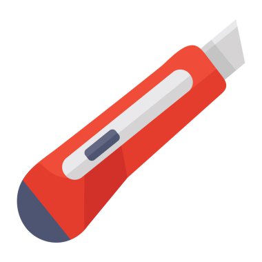 Keskin bıçak ve düz grafik sanatına sahip kağıt kesicisi. 