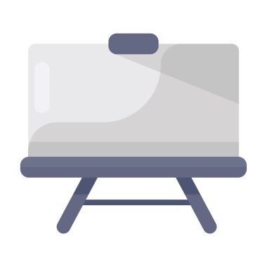 Yazma tahtası ayakta, düzenlenebilir düz simge 