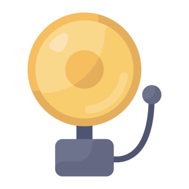 Okul çanı simgesi, dönem çanı düz. 