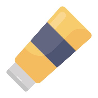 Şişe düz krema, güneş kremi düz vektör tarzı. 