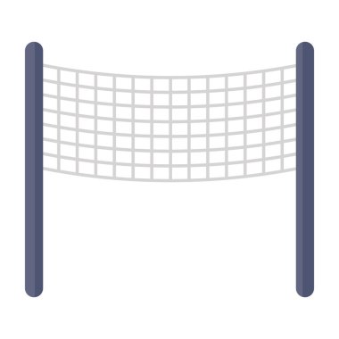 Modem düz biçiminde bir plaj ağı vektörü 