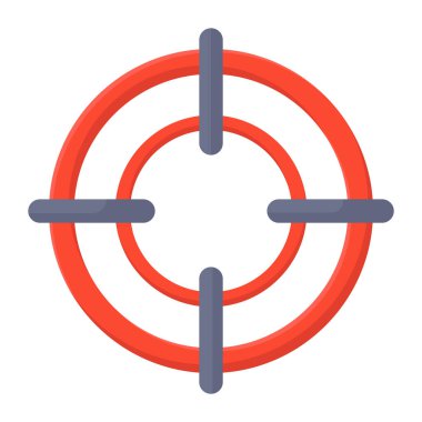 Odak kesişiminin moda simgesi, düzenlenebilir düz vektör 