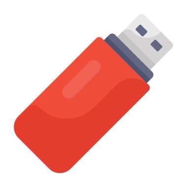 Modern düz stil elektronik flaş bellek simgesi 