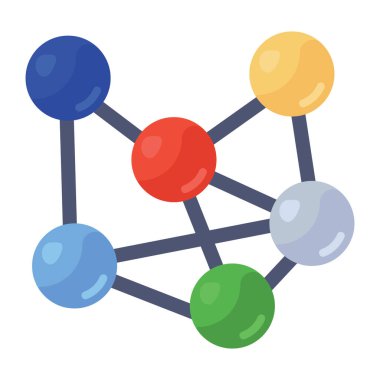 Modern düz biçimli bir ağ vektörü 