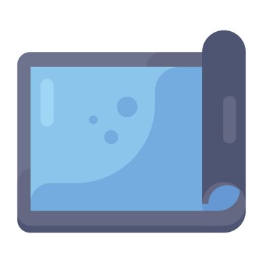 Düzenlenebilir düz biçimli esnek mobil vektör 