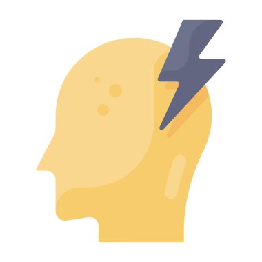 Beyin güç simgesini gösteren cıvatalı bir zihin