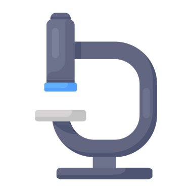 Virüs araştırma mikroskobu düzenlenebilir düz stil 