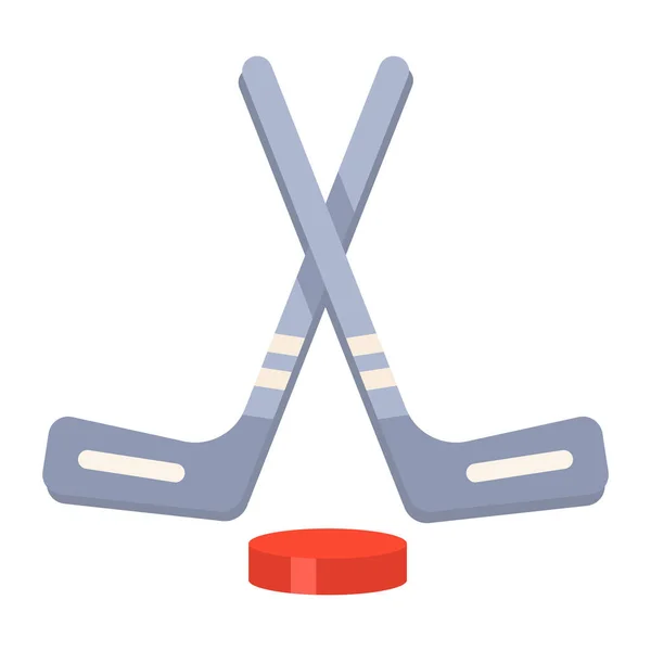 Golfikon Platt Design Ishockey Trendig Platt Stil — Stock vektor