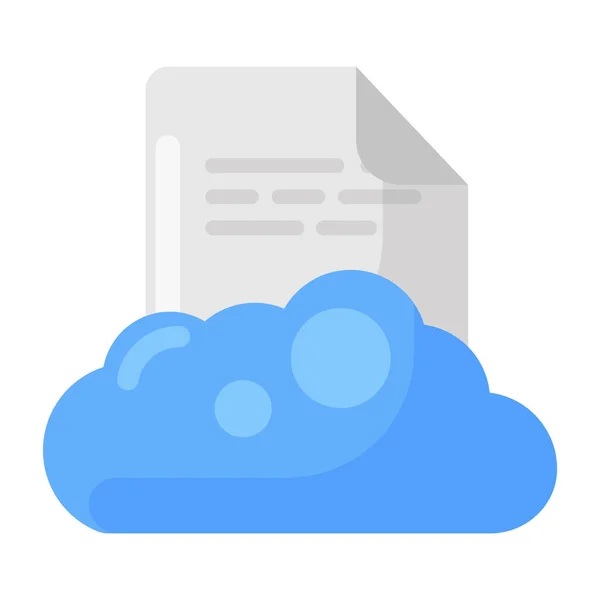 Редактируемый Векторный Стиль Облачного Файла Модный Вектор Облачных Данных — стоковый вектор