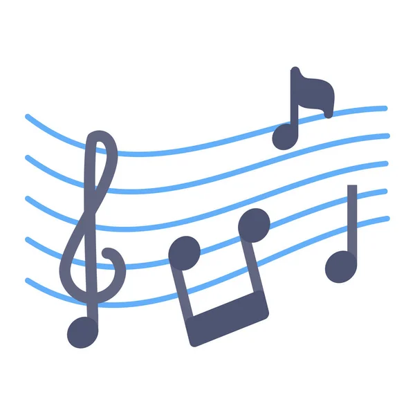 Chansons Layric Icône Mélodie Style Plat — Image vectorielle