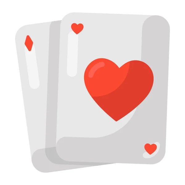 Icône Une Carte Jouer Vecteur Poker Dans Style Modifiable — Image vectorielle