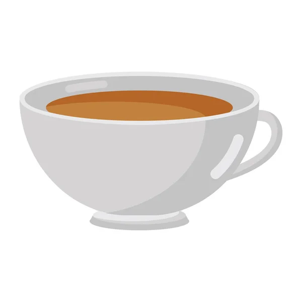 Teetassen Ikone Design Heißgetränk Konzept — Stockvektor