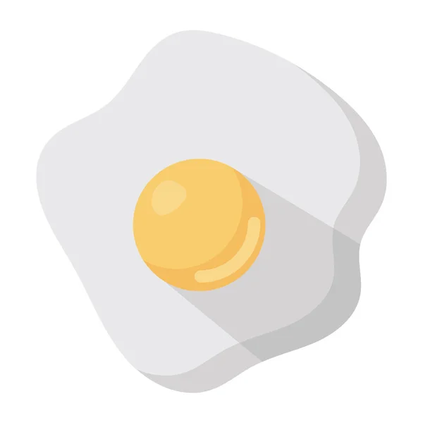 Πρωινό Διάνυσμα Αυγό Τηγανητό Αυγό Επίπεδη Εικονίδιο — Διανυσματικό Αρχείο