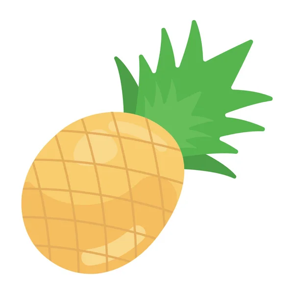 Ananas Vector Stijl Gezond Fruit — Stockvector