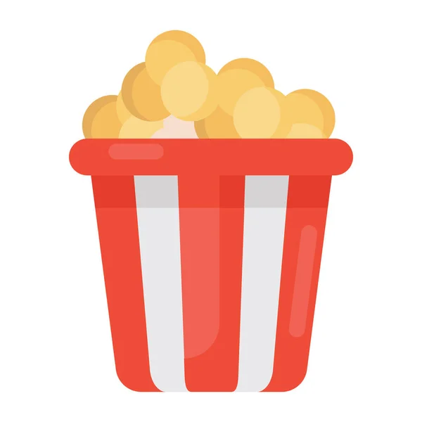 Popcorn Vecteur Snacks Cinéma — Image vectorielle