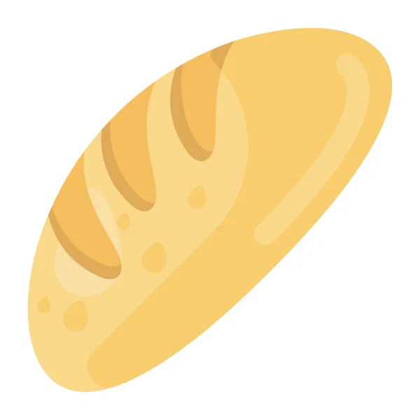 バゲットパンのアイコンデザイン フランスのローフベクトル — ストックベクタ