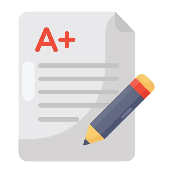 Concepto Resultados Vector Hoja Calificaciones Académicas — Archivo Imágenes Vectoriales