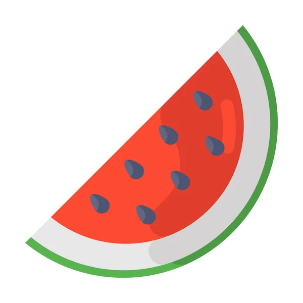 Wassermelonenscheiben Ikone Modernen Flachen Stil — Stockvektor