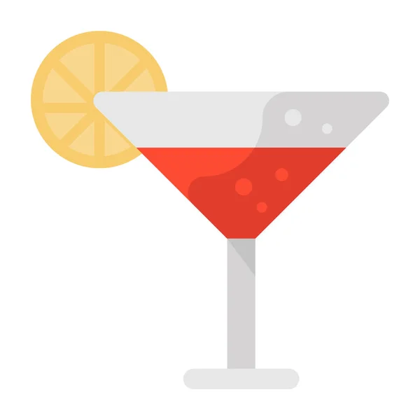 Cocktail Pictogram Ontwerp Bewerkbare Vector Van Wodka Drank — Stockvector