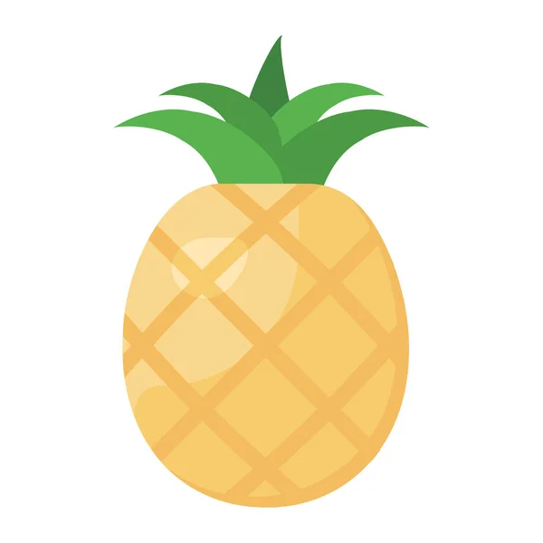 Ananas Vector Stijl Gezond Fruit — Stockvector