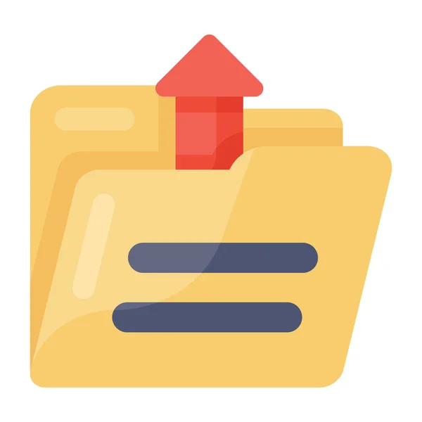 Upload Folder Icon Editable Flat Style — Stock Vector