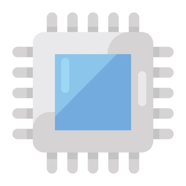 Vetor Microchip Estilo Plano Moderno — Vetor de Stock