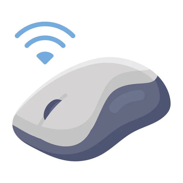 Wireless Mouse Icon Style Trendy Vector Computer Accessory — Stock Vector