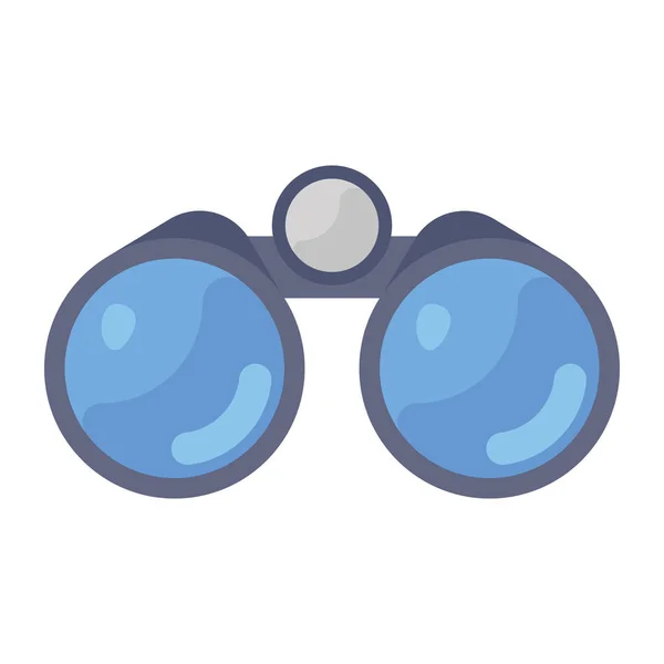 Flat Icon Binoculars Looking Glasses — Stock Vector