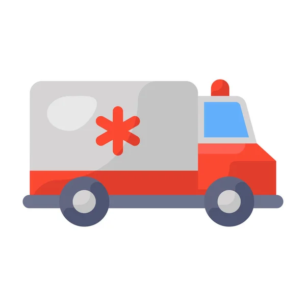 Emergency Van Concetto Ambulanza Modificabile Stile Vettore — Vettoriale Stock