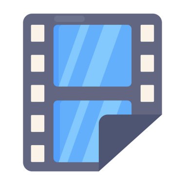 Resim makarası simgesinin modaya uygun düz biçimi