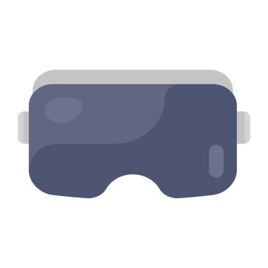 3d gözlük simgesinin düz vektör tasarımı