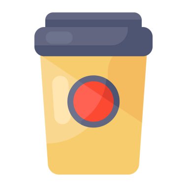 Paket içecek simgesinin düz vektör tasarımı.