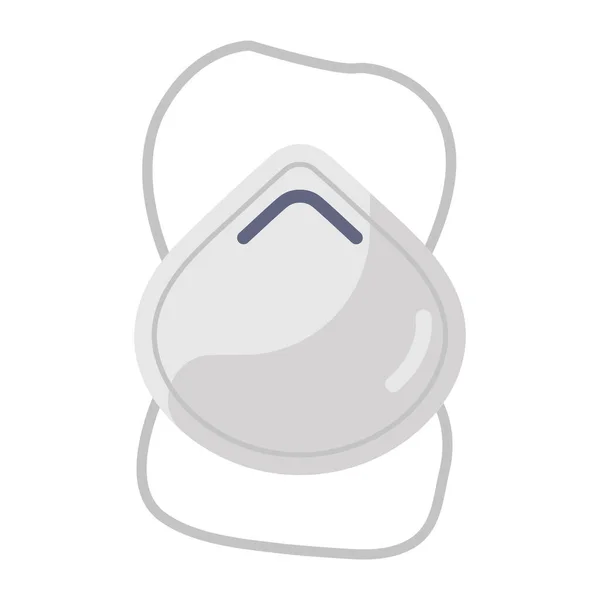 Diseño Iconos Máscara Facial Protectora Estilo Plano Moderno — Vector de stock