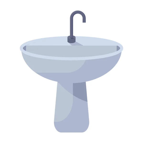 Diseño Vectorial Lavabo Estilo Editable — Archivo Imágenes Vectoriales