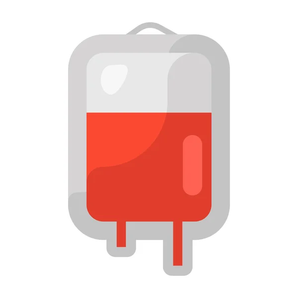 Blood Bag Intravenous Transfusion Therapy Blood Drip — Stock Vector