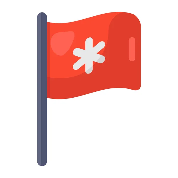 Значок Медицинского Флага Редактируемом Стиле Концепция Ленты — стоковый вектор