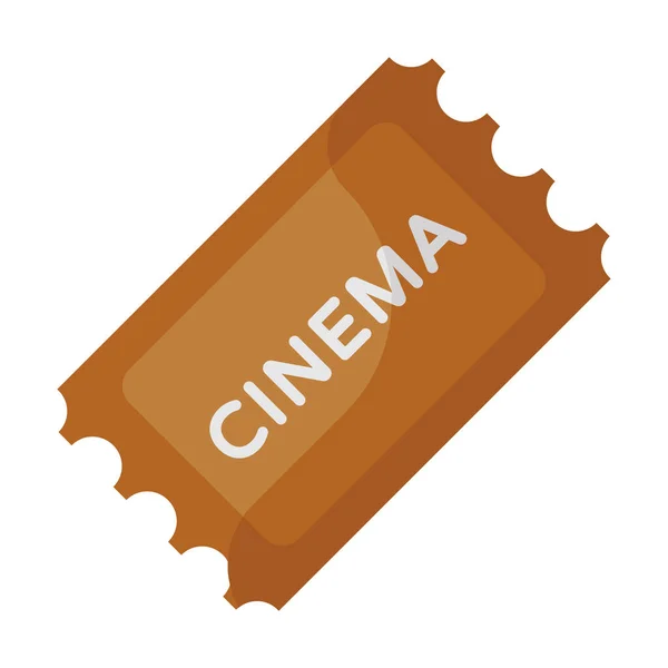 Icono Entradas Cine Estilo Plano Moda Símbolo Rifa Para Diseño — Vector de stock