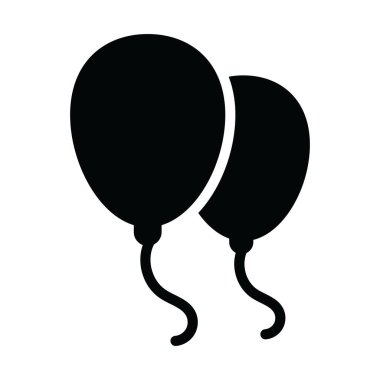 Parti balonları vektör tasarımının katı simgesi 