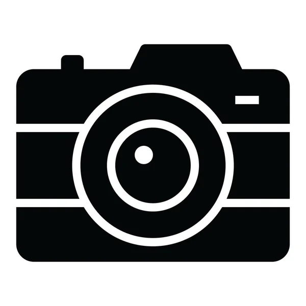 Basic Camera Photographic Equipment Icon Glyph Style — Stock Vector