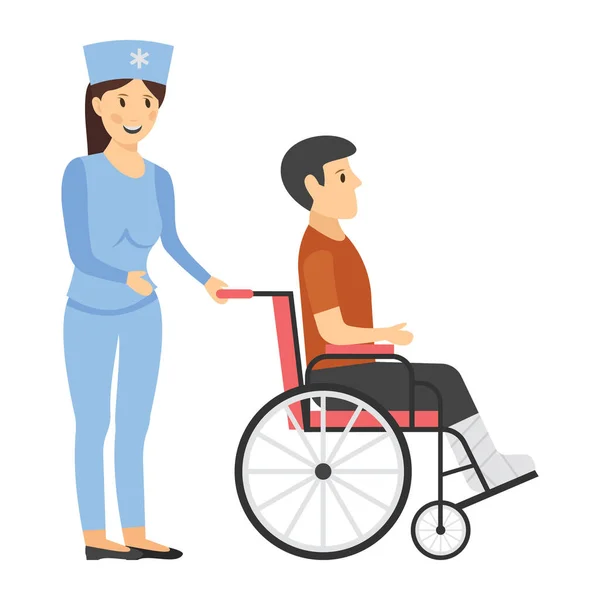 Ασθενής Αναπηρική Καρέκλα Που Απεικονίζει Ακινησία Επίπεδο Διάνυσμα Επεξεργάσιμο Εγκεφαλικό — Διανυσματικό Αρχείο