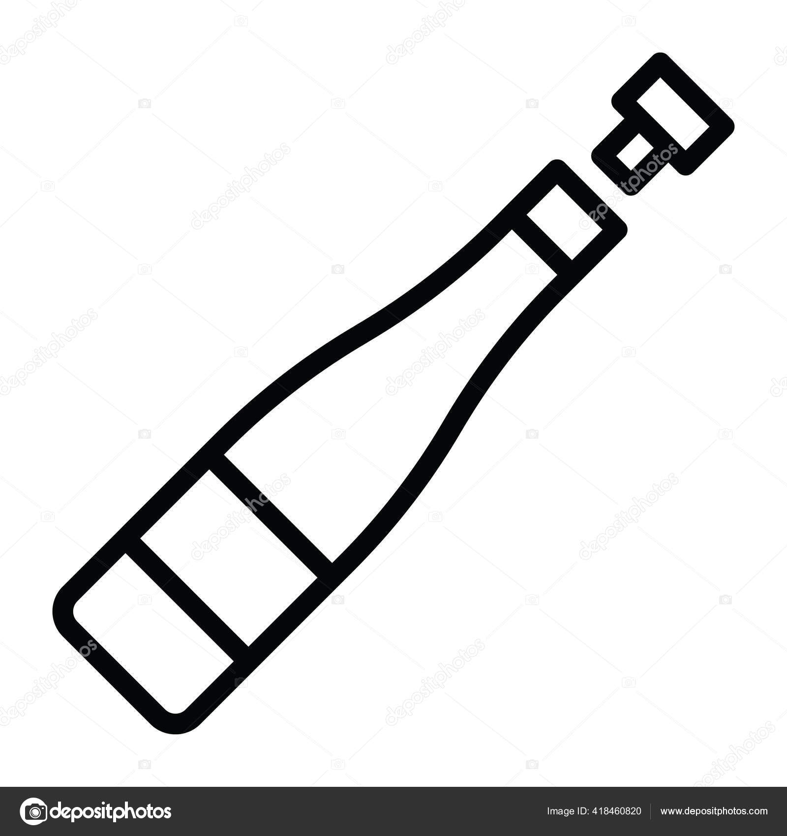 Sparkling Wine Bottle Popping Cork Icon Trendy Style Stock Vector by