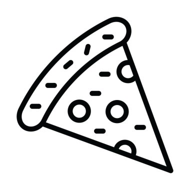 Temel lezzetli pizza dilimi, fast food ikonu modaya uygun..