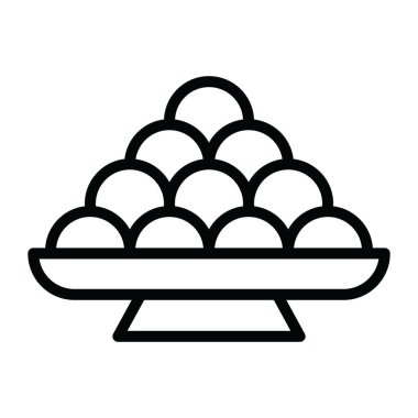 Tatlı topların ya da laddu simgesinin moda tasarımı