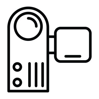 El kamerası vektör biçimi, video kameranın vektör tasarımı 